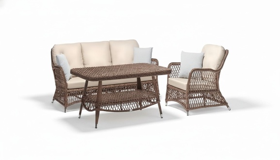 Sofa set rattan furniture garden terrace set outdoor lounge furniture balcony 3-piece.