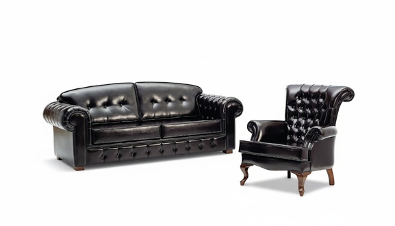 Luxury sofa set 2-seater and 1-seater modern design 2-piece set.
