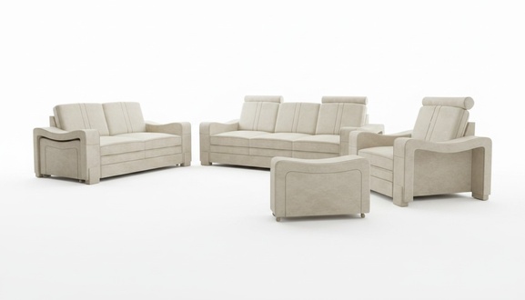 Textile upholstered sofa set with USB, fabric sofa 3+2+1 living landscape