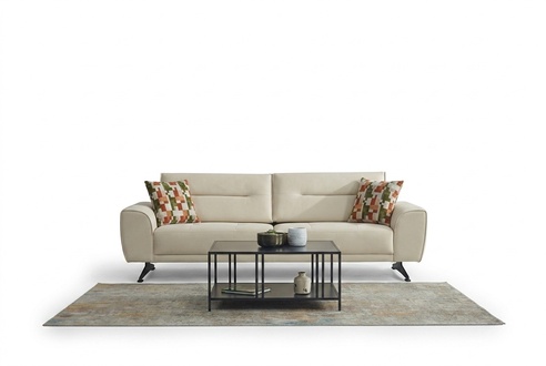 Sofa set three-seater sofa 3-seat fabric sofa upholstered sofa beige armchair