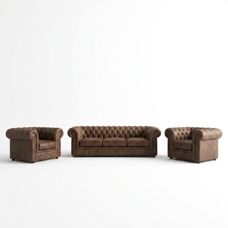 Sofa Set Upholstery Couch Sofa Classic Chesterfield 3 Seater Set New NAPOLI V
