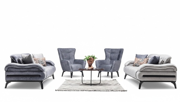 Sofa Set Living Room Suite Suite Upholstered Group Couch Sofa Set 3+3+1+1