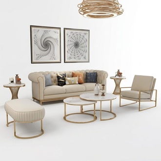 Sofa sofa set 3+1 seater living landscape relax stool design couch lounge