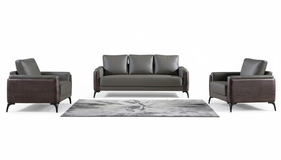 Sofa set 3+1+1 seater set design sofas upholstered couches leather relax modern