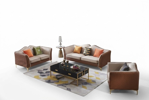 Sofa set 3 + 1 seater classic living area sofas couches upholstered furniture