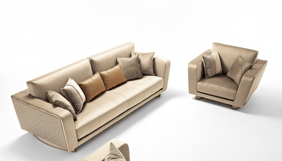 1Sofa set 3 + 1 seater set design sofas upholstery couches leather relax modern new