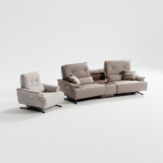 Sofa set 3+1 seating design couch with console upholstered couches modern