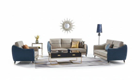 Sofa set 3 + 1 seater set design sofas upholstery couches leather relax modern !