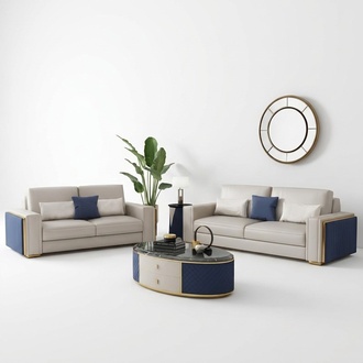 Sofa set 3+2+1 set coffee table design sofas leather sofa couch living landscape
