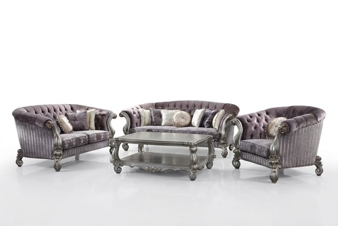 Sofa set 3+2+1 seater living landscape sofa couch upholstery set baroque new