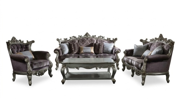 Sofa Set 3+2+1 Seater Design Sofa Upholstery Couches Couch Luxury Baroque Rococo