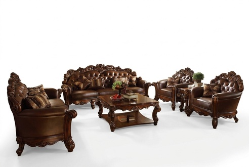 Sofa Set 3+4 Seat Set Design Sofas Upholstery Couches Leather 2pcs Chesterfield