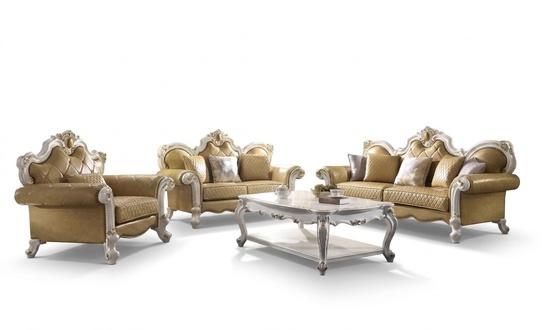 Sofa Set 3+2 Seater Classic Living Landscape Leather Sofas Couches Upholstery