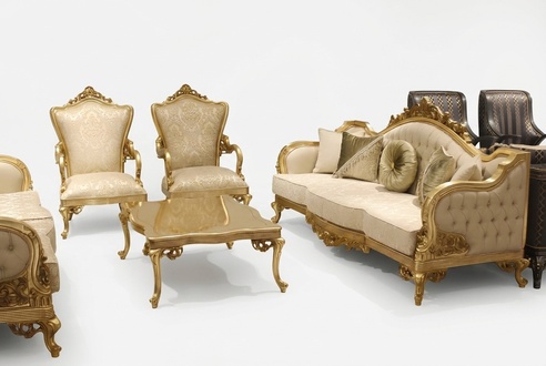 Sofa Set 3311 Seater Coffee Table Classic Textile Complete Couch Upholstery