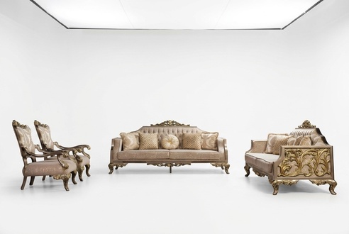Sofa Set 3+3+1+1 Seater Coffee Table Sofa Sofas Armchairs Fabric 225 cm Set 5pcs
