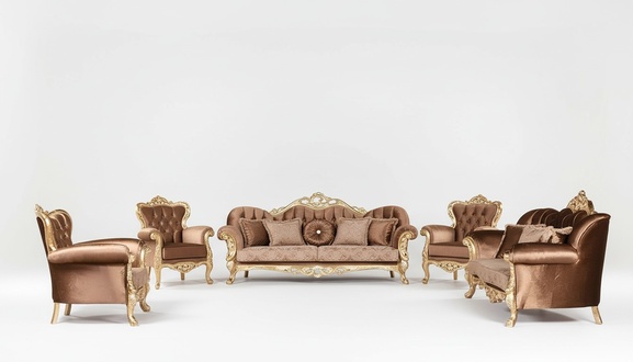 Sofa Set 3+3+1+1 Seater Coffee Table Sofa Armchair Luxury Set of 5pcs