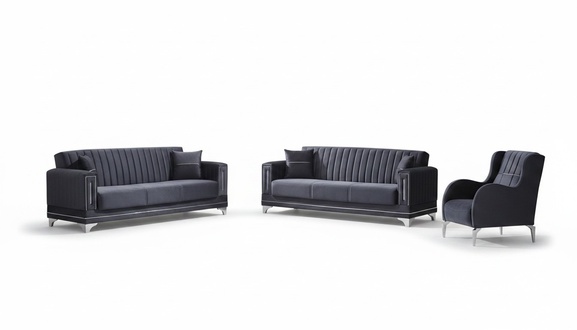 Sofa set 3+3+1 couch set upholstered furniture seating group living room textile