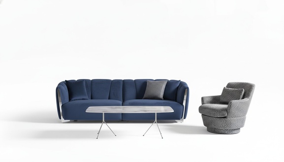 Sofa Set 4+1 Seater Coffee Table Sofa Armchair Seat Luxury Set 3pcs
