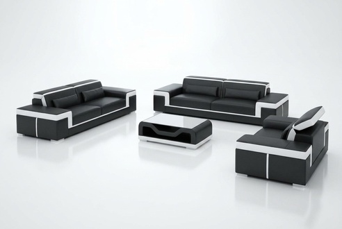 Modern living room sofa set couch seating group 3+2+1 complete set new