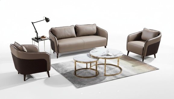 Sofa set office couch upholstered sofa set 3+1+1 leather couches sofas completely new