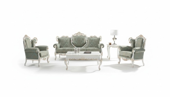 Sofa Set Couch Classic Baroque Furniture Living Room Couch 5 Piece Sofa Table