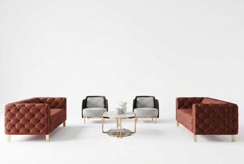 Sofa set seat upholstery 4 pieces. Living room set couches luxury Chesterfield