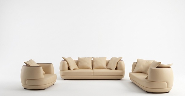 Sofa set + USB luxury designer couch upholstery 3+2+1 leather sofa seating beige NEW