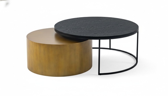 Coffee table lounge table side table 2-piece set