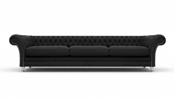 Sofa three-seater couch upholstered furniture living room designer decor Chesterfield
