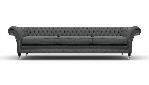 Sofa three-seater couch upholstered furniture living room textile furniture Chesterfield
