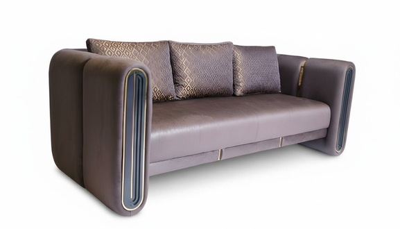 Sofa Upholstered Sofa Three-Seater Lounge Sofa Living Room Couch Three-Seater 3-Seater