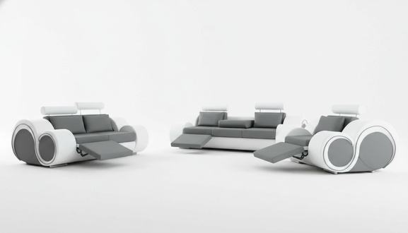 Sofa upholstery 3+2 seats with USB leather sofa custom-made couch set new