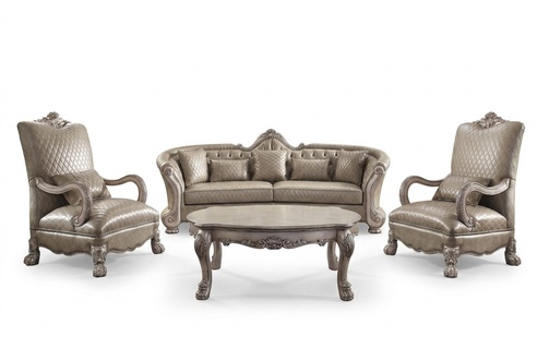 Sofa upholstery coffee table wood 4 pieces luxury furniture sofa set couch sofas set