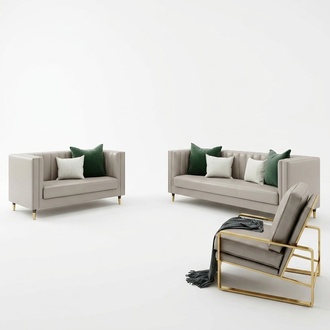 Sofa upholstery seat couch set leather living room sofa set 5 pieces stool 3+2+1