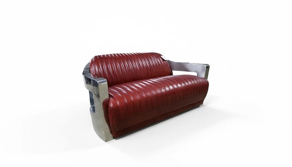 Sofa vintage 2 seater leather sofa retro furniture sofa couch upholstery two seater new