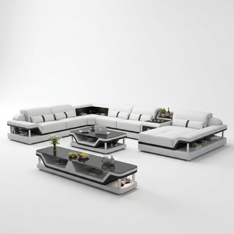 Sofa with USB designer living area U-shape couch corner sofa upholstery set new