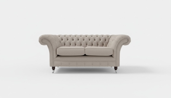 Sofas 2 seater couch upholstery sofa fabric Chesterfield couch set beige new