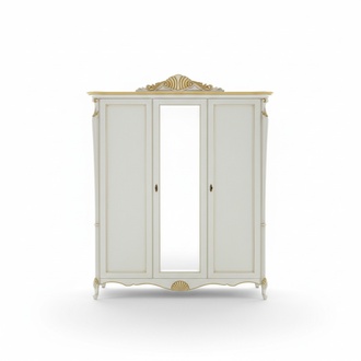 Real wood wardrobe Italian style furniture bedroom closet real wood New