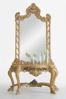 Mirror console country house style console dressing table with mirror console table brown