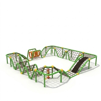 Sports complex for children Outdoor playground for children Rope platform