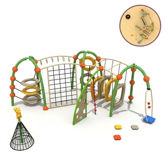 Sports ground for children Climbing garden Play tower Outdoor climbing wall New