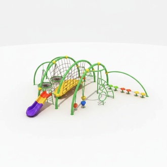 Playground for children Play tower with slide Outdoor playgrounds