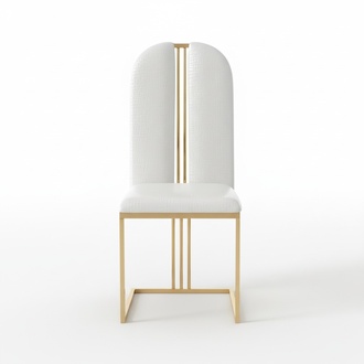 Stainless Steel Chair Dining Leather Chair Chairs Stainless Steel Designer Gold Metal 8851