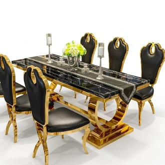 Stainless Steel Dining Table Modern Living Room Kitchen Tables Design Table Metal
