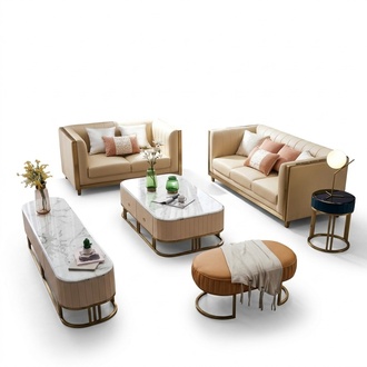 Stainless steel metal furniture design living room couch seat upholstery set 3 + 2 + 1 new