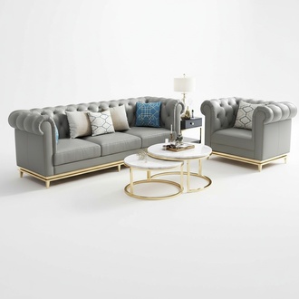 Precious Steel Couch Upholstery Leather Sofa 311 Seater Couches Set Italian
