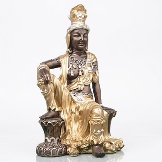 Kwan-Yin Guan Yin Bodhisattva decorative colorful sculpture 65cm