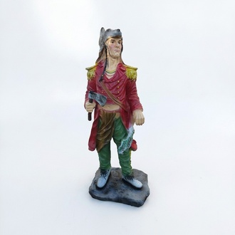 Decorative sculpture designed as a standing pirate with an axe 75cm