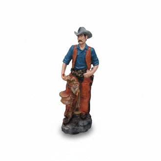 Decorative colorful standing figure of wild western cowboy 90cm
