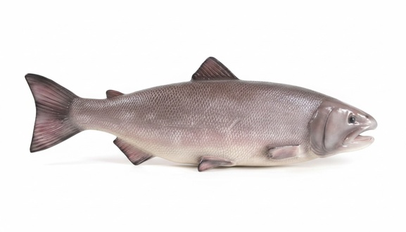 Gloss decorative sculpture designed as long fish figure 40 x 125cm